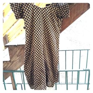 New Year's Eve Gold High Slit Dress